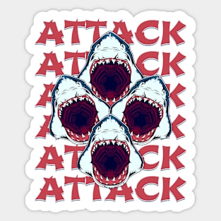 Attack of the Shark Sticker